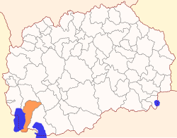 Map of Ohrid Municipality